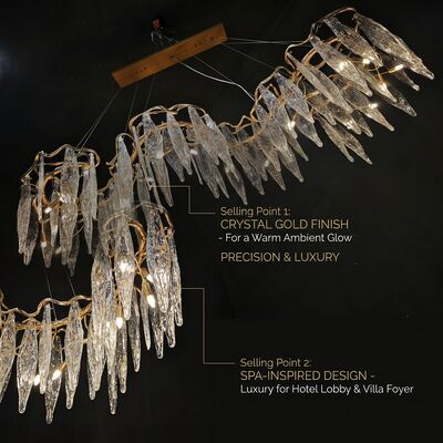 Grand Villa Kristal hanger kandelaar licht op maat marmer hangende armature luxe eetkamer decor